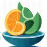 Icon representing nutrition and metabolic optimization, abstract gears or a balanced plate